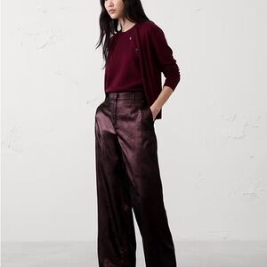 Metallic Banana Republic Purple Women’s Wide Leg Pant